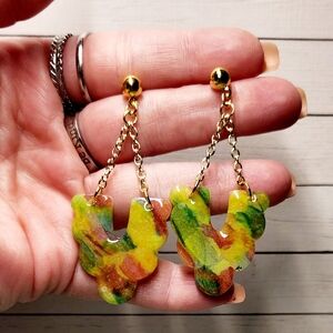 Colorful Abstract Dangle Earrings